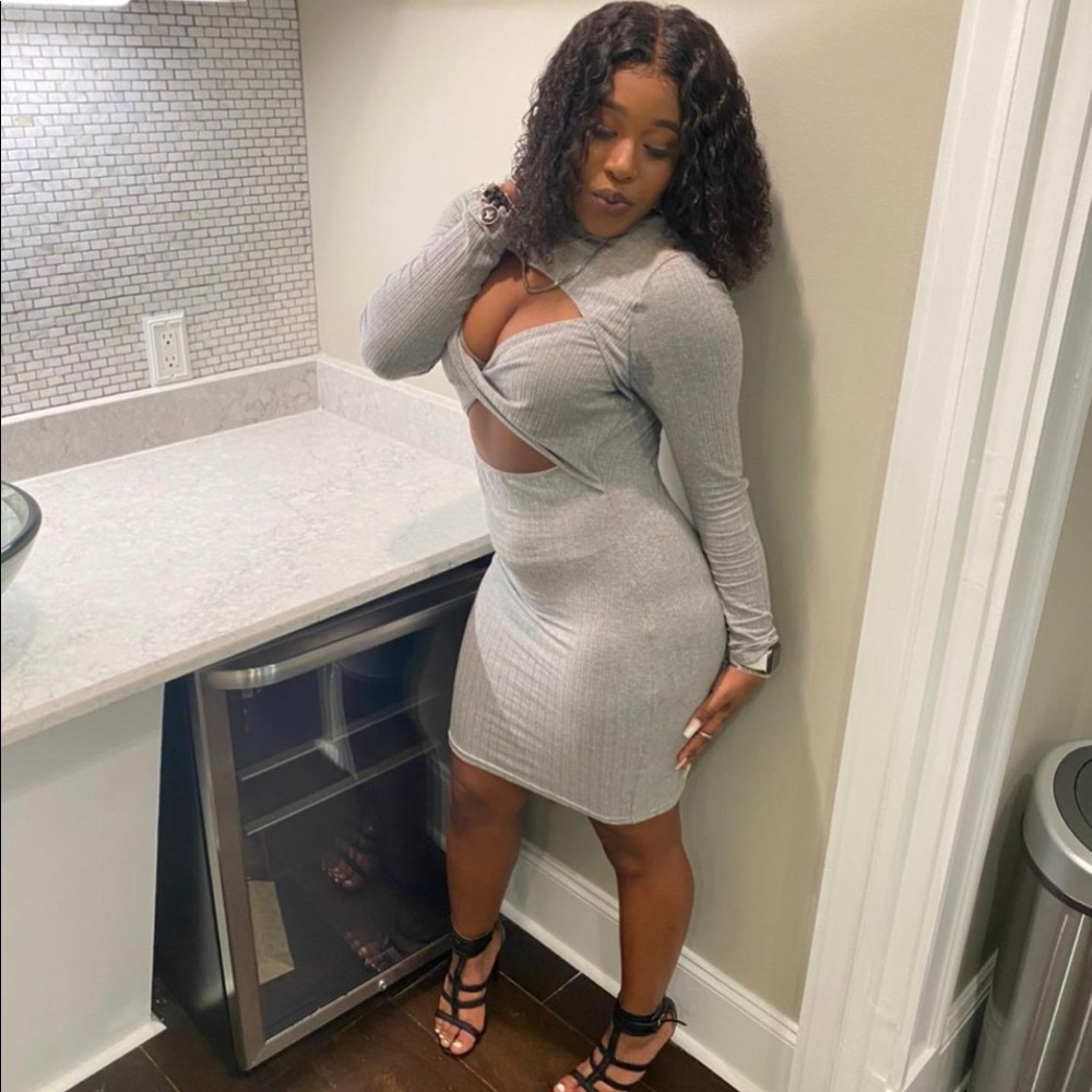 Medium, gray dress